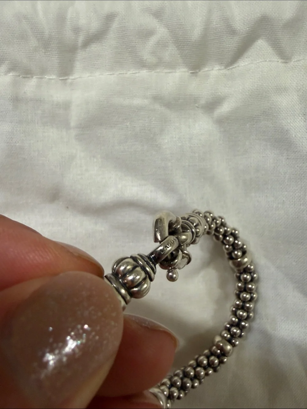 Lagos Sterling Silver Caviar Bracelet with Toggle Clasp